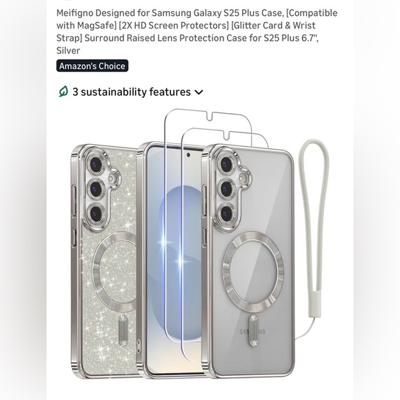 Samsung Other - Samsung Silver Phone Case with Screen Guard